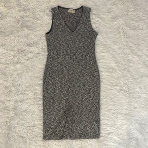 Everly V-Neck Sleeveless Dress with small front split